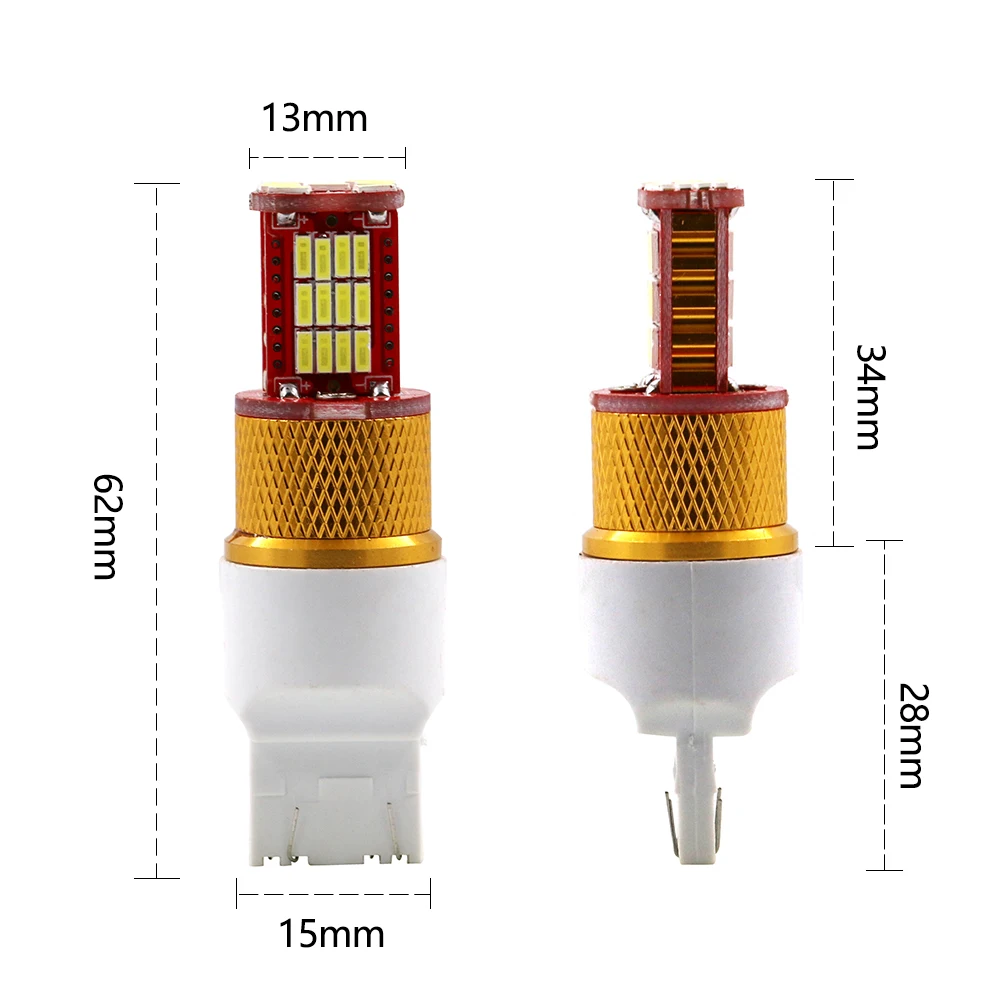 2xhigh Bright T20 7443 580 27LED Cree Chip SMD4014 Поворотная стоп-лампа Тормозная Светодиодная лампа