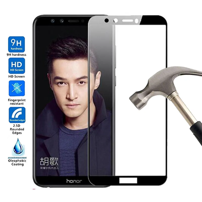 Защитная пленка на весь экран для huawei Honor V10 из закаленного стекла V 10|Защитные