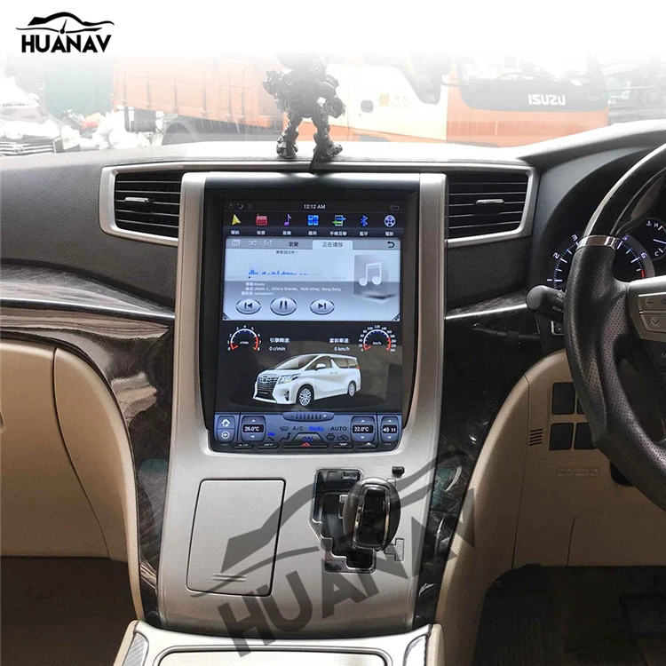 Автомобильный мультимедийный плеер Tesla Style 12 дюймов Android 7 1 для Toyota Alphard 2007
