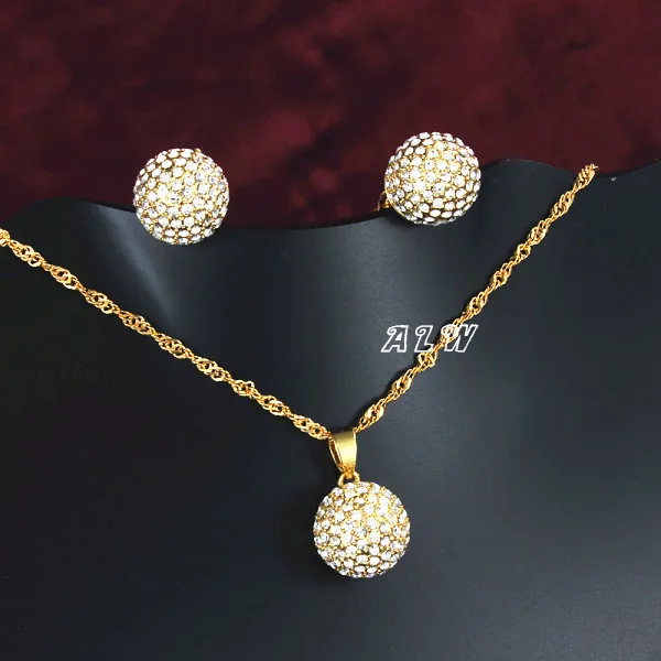 Кулон с волнистым узором ожерелье и серьги набор украшений цвета свадебные