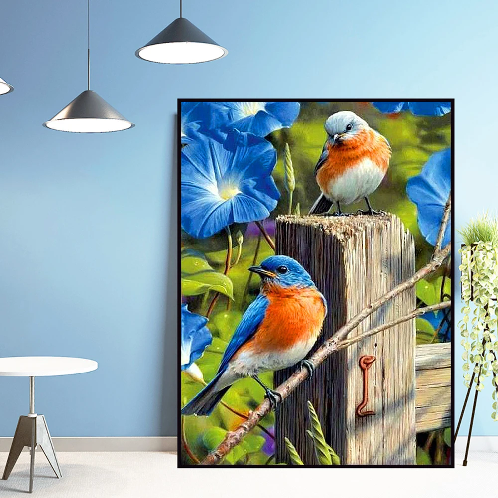 EverShine Diamond Mosaic Full Display Birds Cross Stitch 5d Painting Animals Rhinestones Pictures Beadwork Art | Дом и сад
