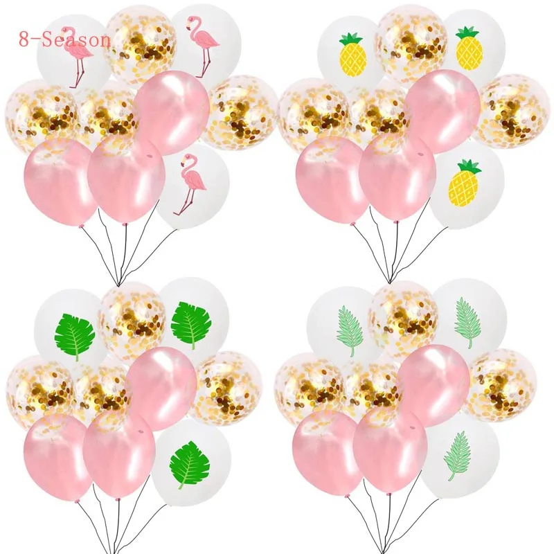 

8-Season Metallic BalLoons Flamingo Jungle Party Decorations Green Confetti Air Baloon Jungle Theme Party Toys High Quality