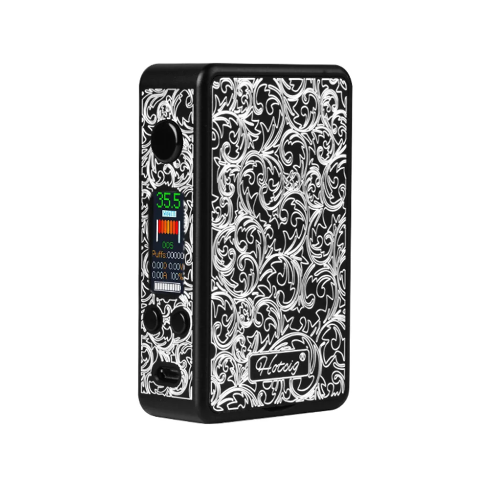Черный Hotcig R150S TC бокс мод с 0,96 дюймовым красочным экраном и водонепроницаемым HM чипом и магнитными панелями электронная сигарета Vape мод VS Drag 2 - Цвет: Черный
