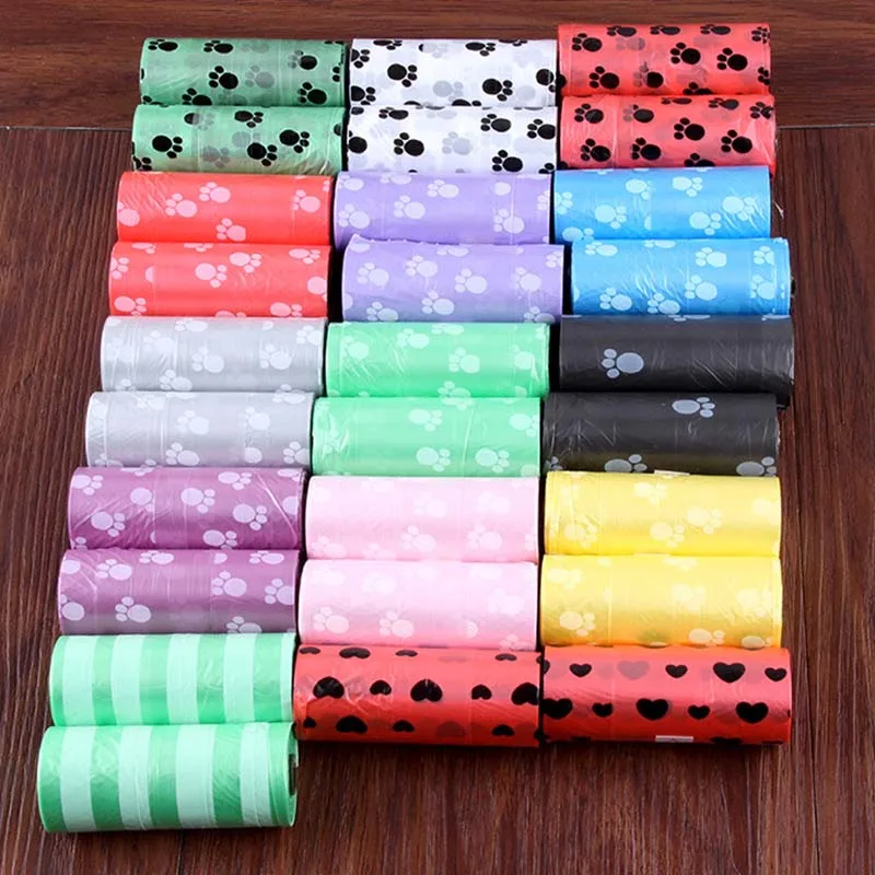 6 Rolls Dog Poop Bag for Pets Waste Garbage Bags Carrier Biodegradable Clean-up Pick Up Clean For | Дом и сад