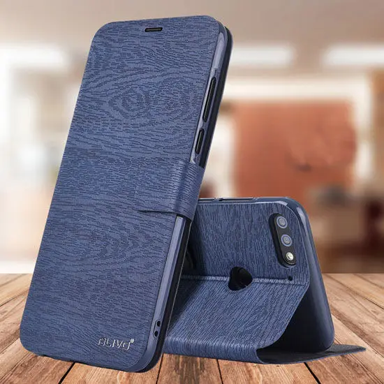 Чехол для Huawei Honor 7A кожаный флип-кошелек держатель карт Pro чехол телефона задняя