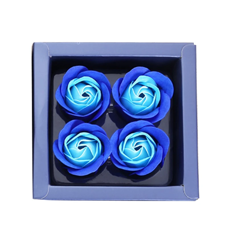 4 шт./кор. имитация розы мыло цветок с лентой свадебный сувенир День Святого
