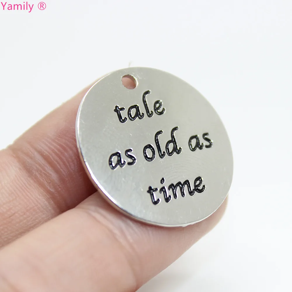

6pcs--25mm tale as old as time charm alloy Tale as old as time charm pendant