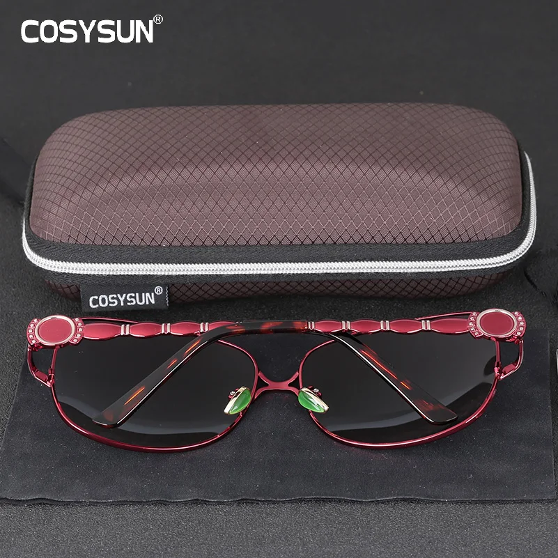 Женские поляризованные солнцезащитные очки COSYSUN брендовые дизайнерские для