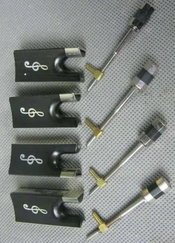 

New ebony violin bow frogs,lnlay Musical Notes, 4pcs ebony 4/4 violin bow frogs