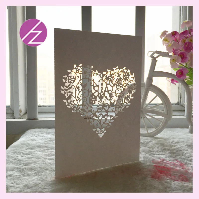 Для печати персона 100 шт. лазерная резка любящее сердце дизайнерские свадебные