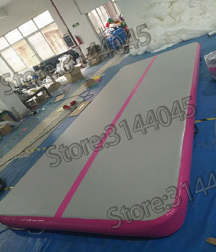 single pink Надувной гимнастический матрас, Воздушный матрац, дорожка/Электрический насос, воздушный коврик для домашнего использования/Черлидинга/пляжа/парка или воды - Цвет: single pink