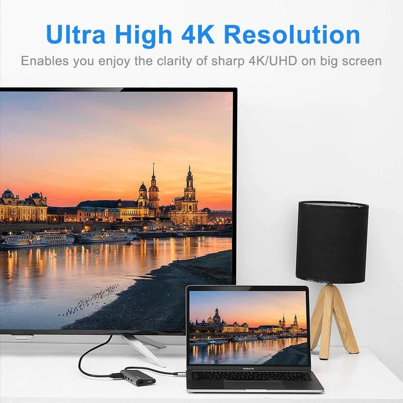 Llano usb хаб USB C концентратор для HDMI RJ45 PD Thunderbolt 3 адаптер MacBook samsung Galaxy S9/S8 huawei P20 Pro type 0