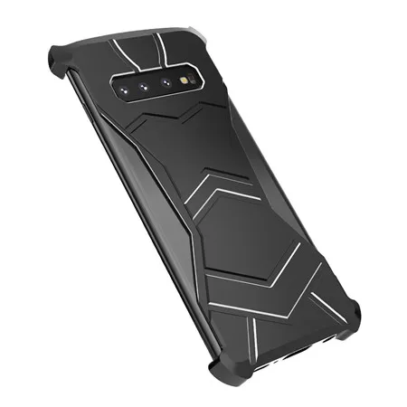 Черный сковорода Алюминий металлический чехол для телефона для Galaxy S10 плюс S10 магнитное всасывание Премиум бампер рамк - Цвет: Black Pan
