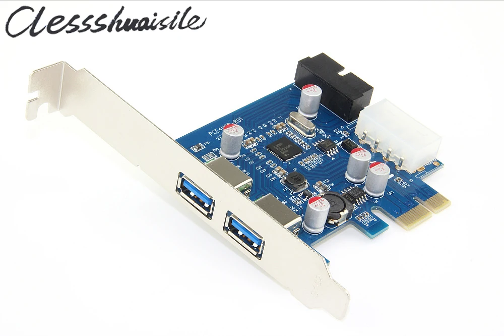 Pci-e para Usb Portas de Expansão Cartão para Winxp Adaptador de 2 Pci-express Cartões – Win7 Win8 Linux Win2003-2008 32-64bit Nec 3.0 pc Add on