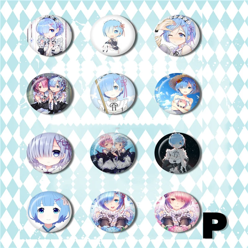 ZXFJXR 58 мм Re:Zero Kara Hajimeru Isekai Seikatsu Rem Ram болельщики для девочек булавка полезный значок