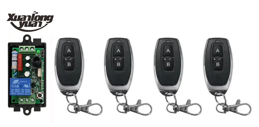 xuanlongyuan AC220V 1CH RF Wireless Remote Control Relay Switch Security System Garage Doors Gate Electric shutters/window | Электроника