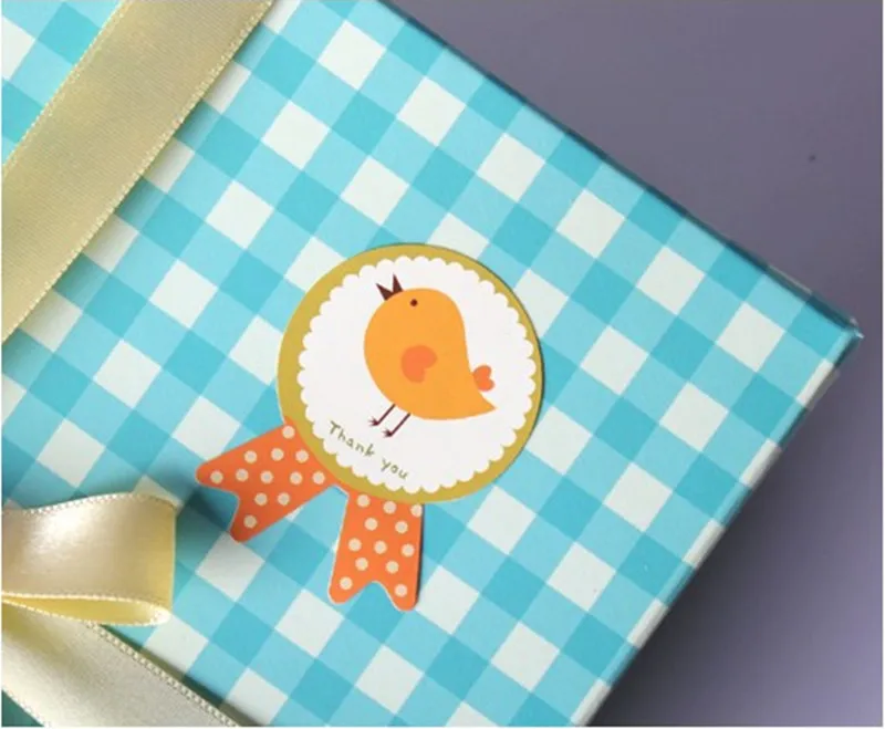 

80pcs Badge Shape Bird Gift Seal Label Sticker For Party Favor Gift Bag Candy Box Decoration