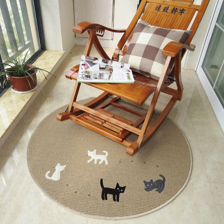 Круглый ковер в модном стиле можно стирать спальной зоне коврик для