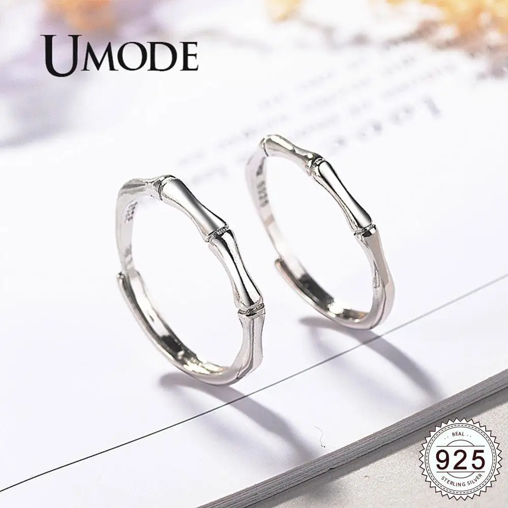 Комплект колец UMODE из стерлингового серебра 925 пробы для пар мужчин и женщин