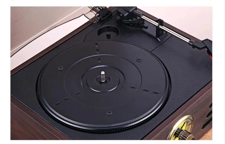 Поддержка Bluetooth, 3-Скорость стерео проигрыватель фоно LP Виниловый проигрыватель с пультом дистанционного управления Управление встроенный USB/SD плеер FM радио и колонки