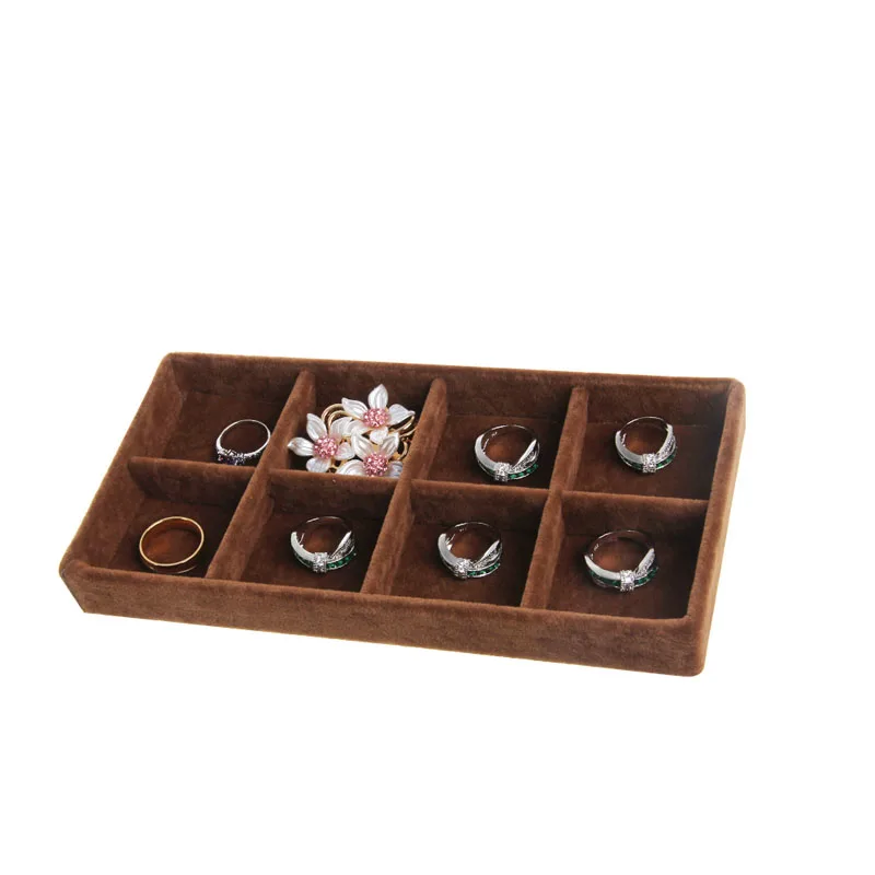 Портативная многофункциональная бархатная витрина для ювелирных изделий с