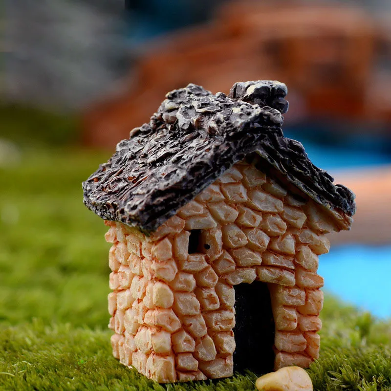 Винтажный каменный дом Мини Ремесло миниатюрный Сказочный Сад украшение дома