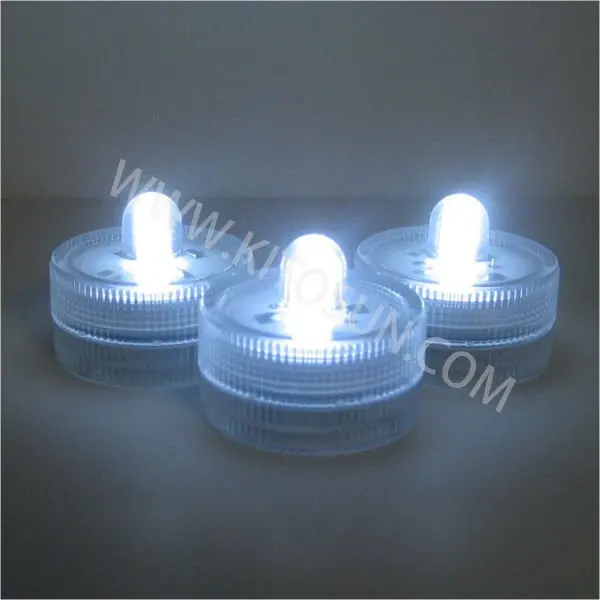 DHL free shipping SUPER Bright Dual Warm White Color LED Submersible Floralyte I Party Wedding Tea Light