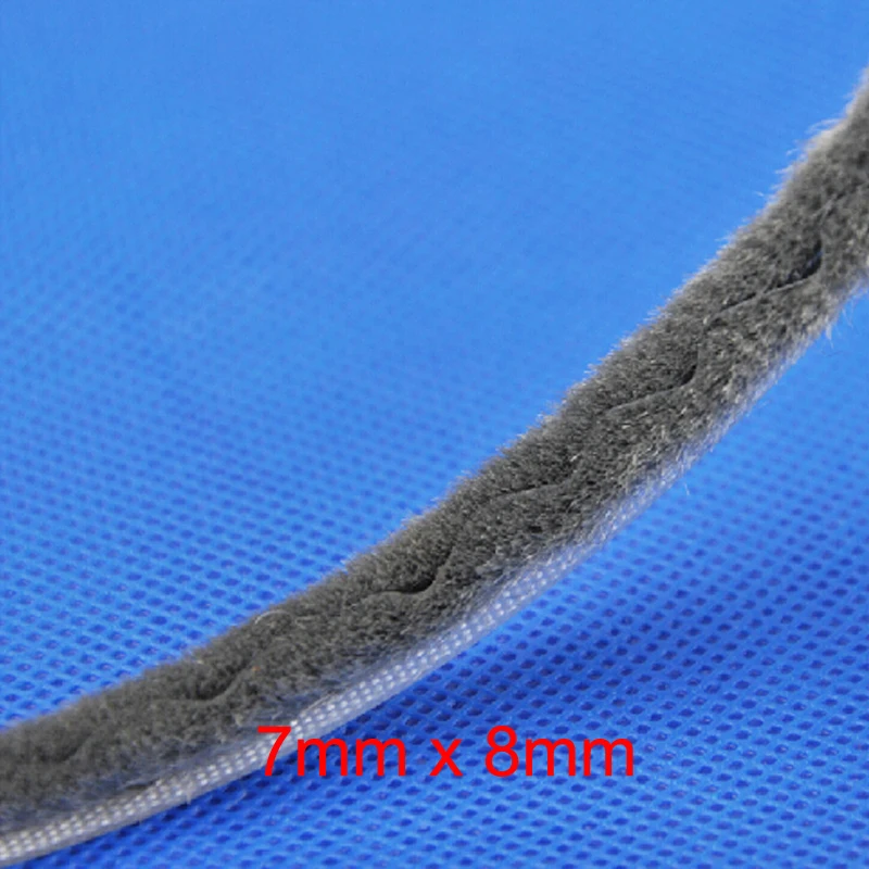 

7mm x 8mm 7mm*6mm Aluminum sliding door window groove nylon pile brush seal weatherstrip dust proof strip