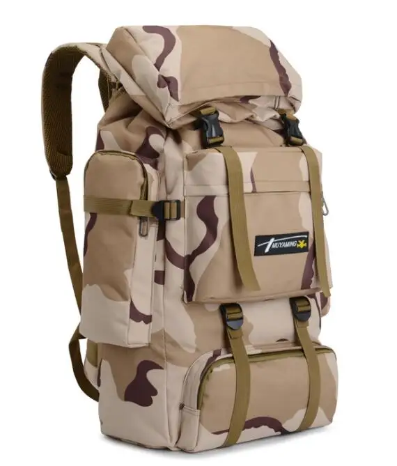 70L тактическая Сумка Molle военный рюкзак для альпинизма мужские дорожные уличные спортивные сумки рюкзаки для пешего туризма охоты кемпинга Рюкзак - Цвет: Sand camouflage