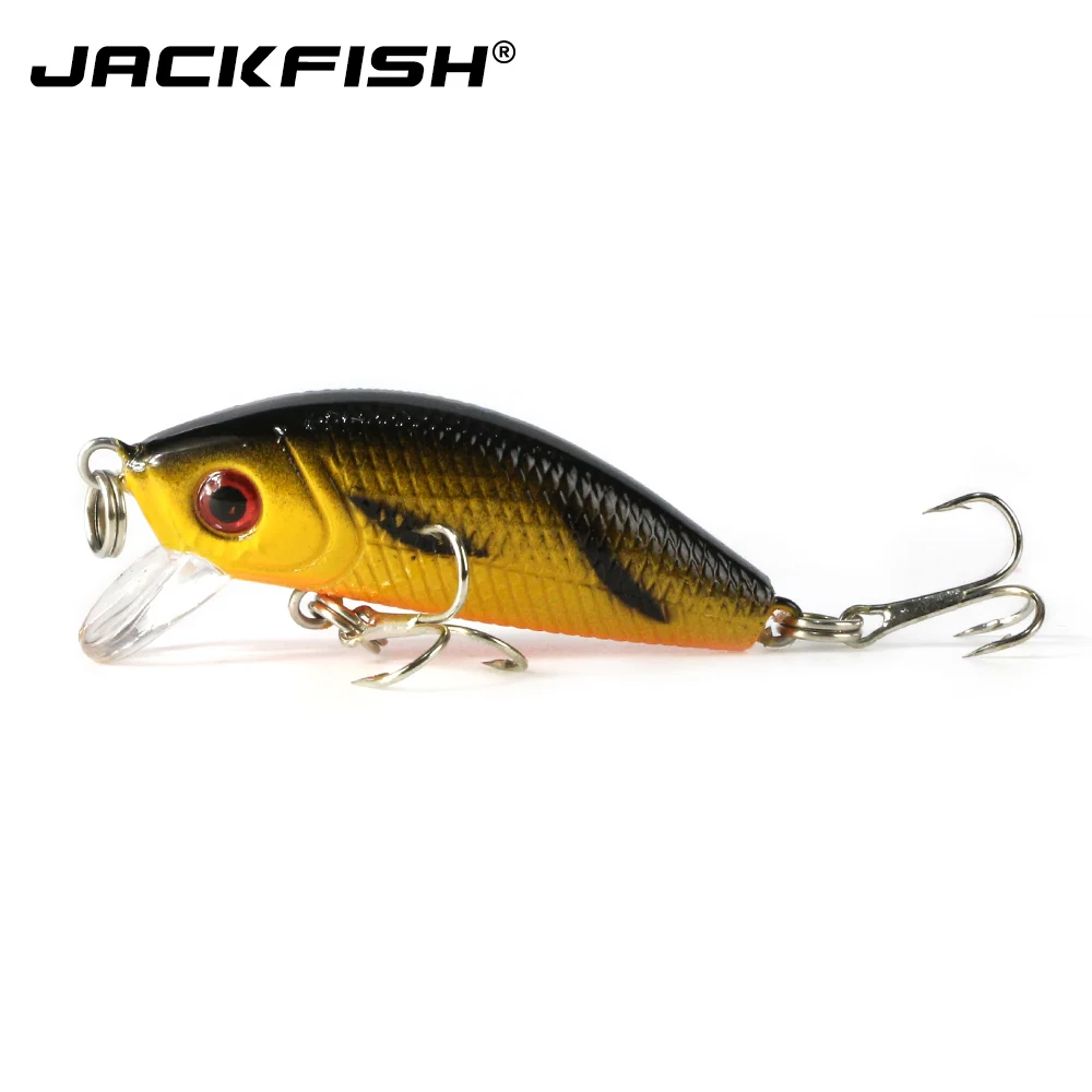 JACKFISH жесткая приманка для рыбной ловли приманки в виде гольяна с 3D глазами 8