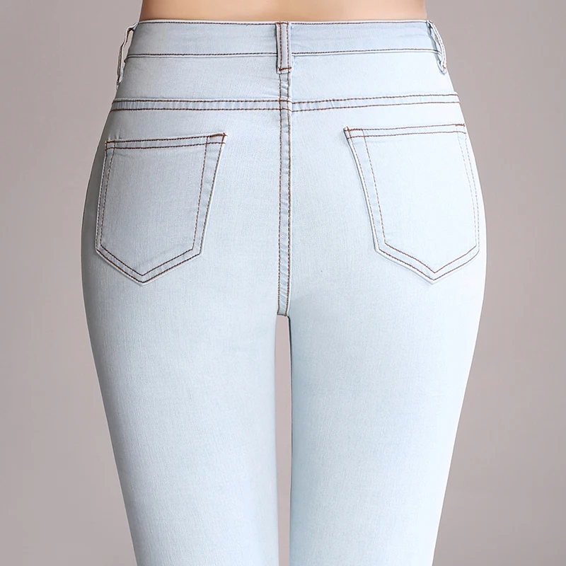 Джинсы женские свободные длинные с высокой талией большие размеры 33 32|jeans pants for