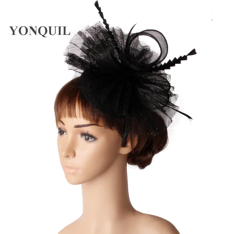 

Elegant Women Sinamay Fascinator Fashion Headwear Wedding Hair Accessories Nice Race Hat For Ladies Chic Headdress MYQ116