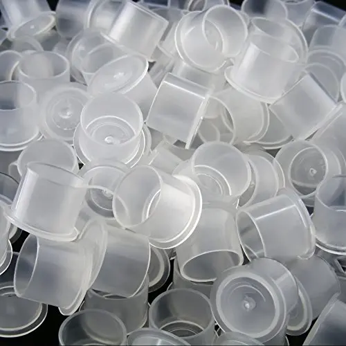

500pcs 14mm Tattoo Ink Cups Cap Self-Standing Tattoo Ink Clean Transparent Supply Wholesale -- STC#14-500
