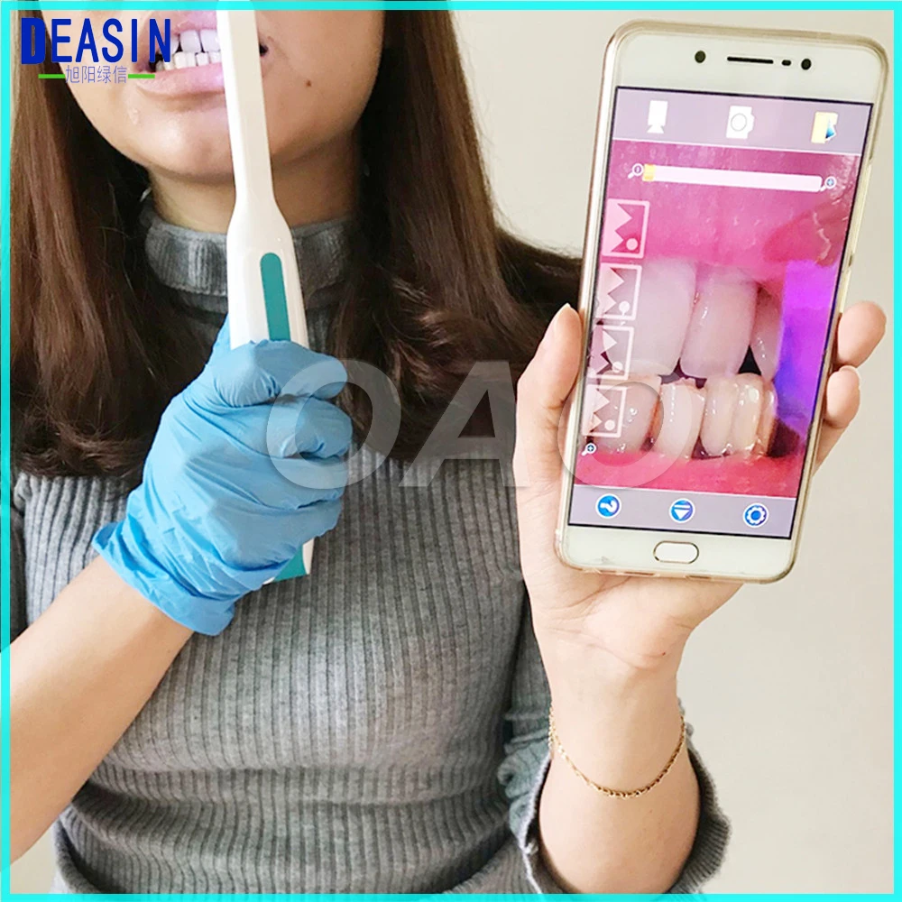 

Deasin 720P Wifi Intraoral Wireless Dental Camera LED Lights Monitoring Inspection for Dentist Oral Real-time Video for iPhone