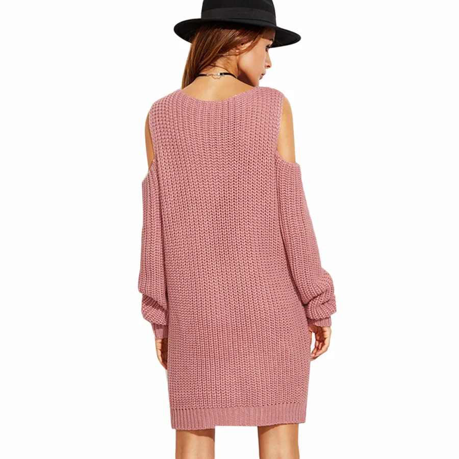 Осень-зима трикотажные длинные свитера модные женские Дизайн отверстие полого