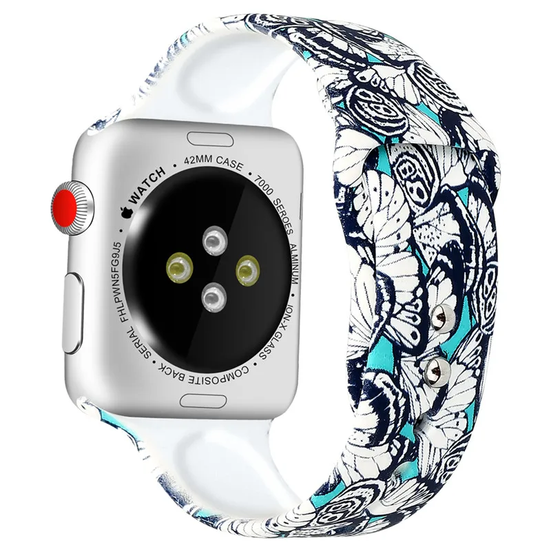 Модный мультяшный Микки Apple Watch ремешок для iWatch серии 4 3 2 1 высококачественный силиконовый ремешок 38 мм 42 мм 40 мм 44 мм стильный ремешок для часов