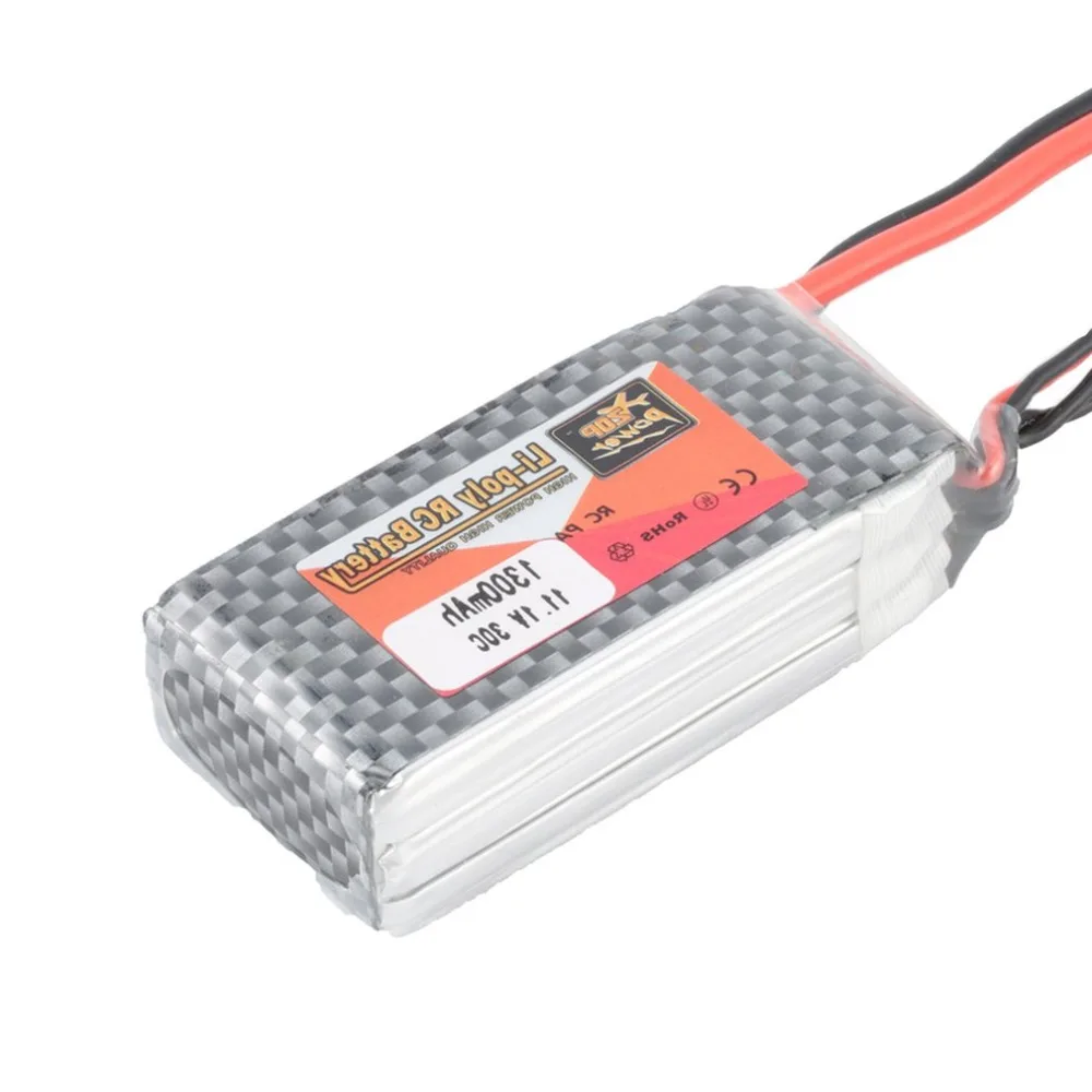 ZOP мощность 11 1 В 1300 мАч 30C 3 S P Lipo батарея T Plug перезаряжаемые для RC гоночный Дрон
