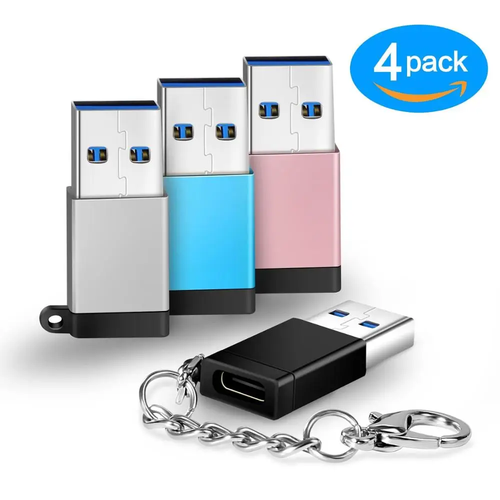 Адаптер Tongdaytech usb type C с разъемом «мама» USB 3,0 с разъемом «папа» OTG type-C для кабеля USB C Macbook PC Flash Drive HDD - Цвет: 4PCS-One For Each