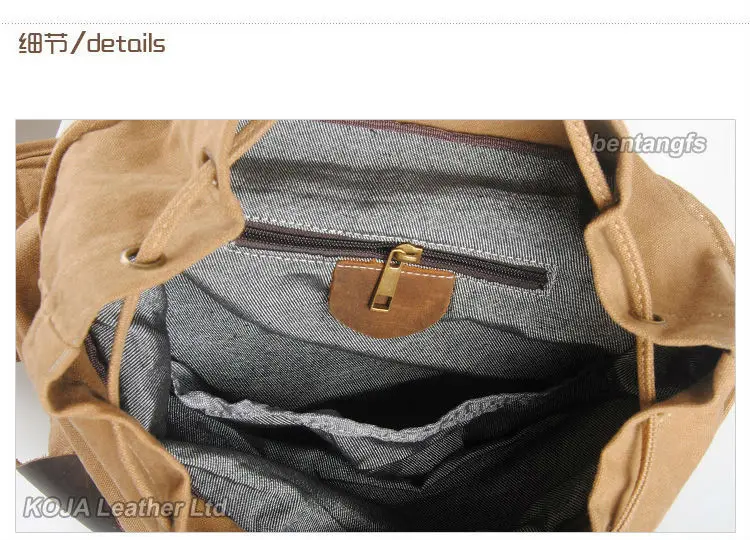 2016 винтажный кожаный холщовый рюкзак мужской школьная сумка для молодежный