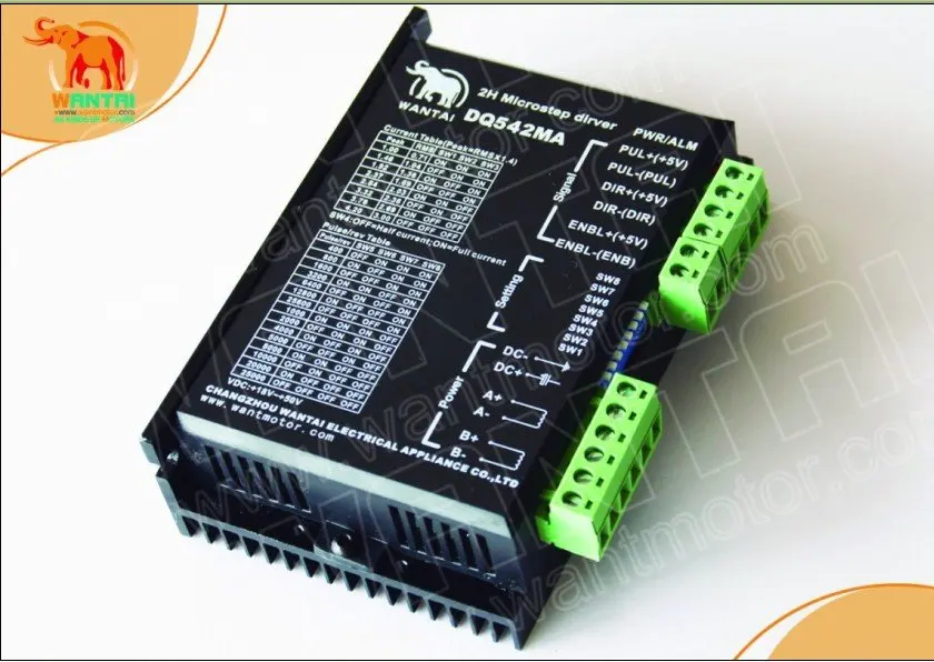 Акция! Nema 23 шаговый двигатель Wantai 425oz in 3 оси CNC & Driver DQ542MA 50VDC 4.2A 3D Reprep принтер из США
