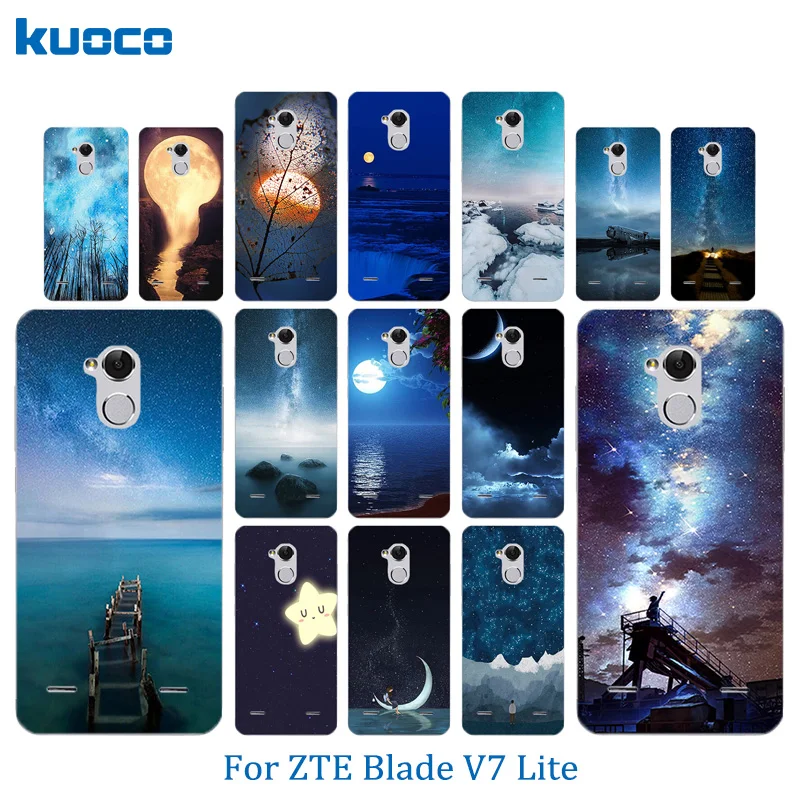 5 0 дюйма для ZTE Blade V7 Lite прозрачные чехлы телефона Мягкие силиконовые с узором