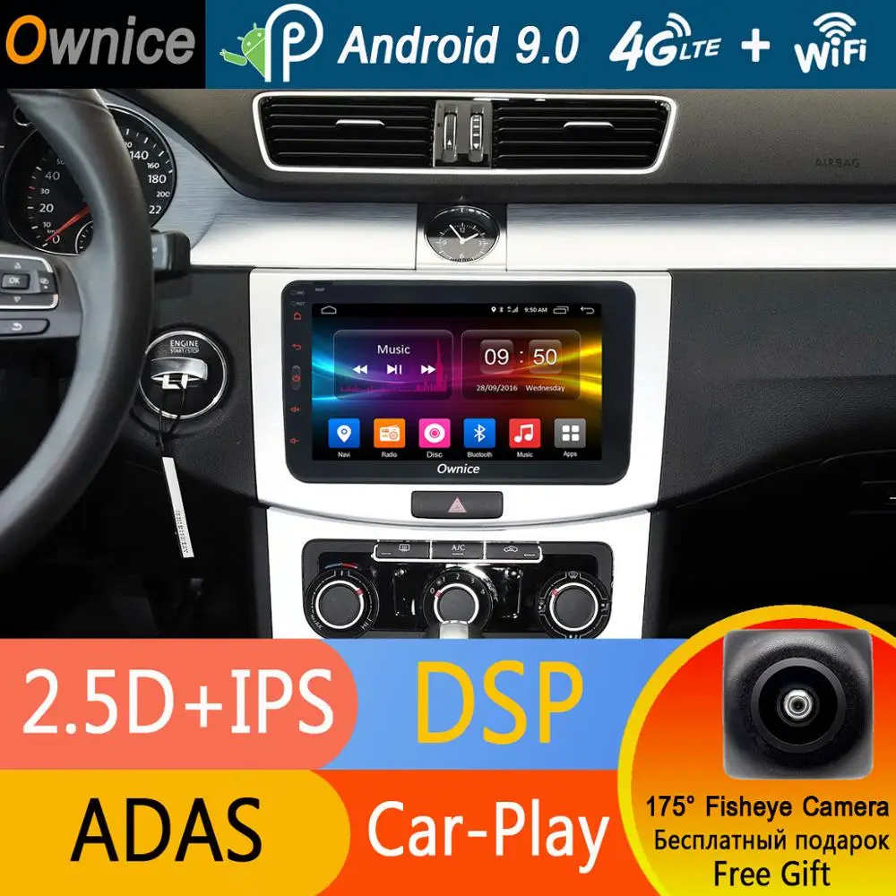 IPS DSP CarPlay Octa Core 4G + 32G Android 9 0 автомобильный DVD GPS Радио для VW PASSAT CC Golf Tiguan Touran сиденье
