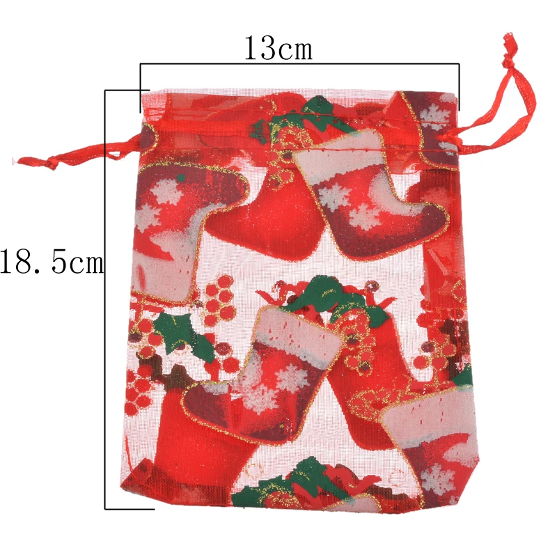 10PCs Hoomall 12 шт. бумажная Подарочная коробка Новогодняя сумка Navidad печенья холокатная пищевая упаковка коробки Санта-Клаус рождественские украшения для дома - Цвет: 10PCs