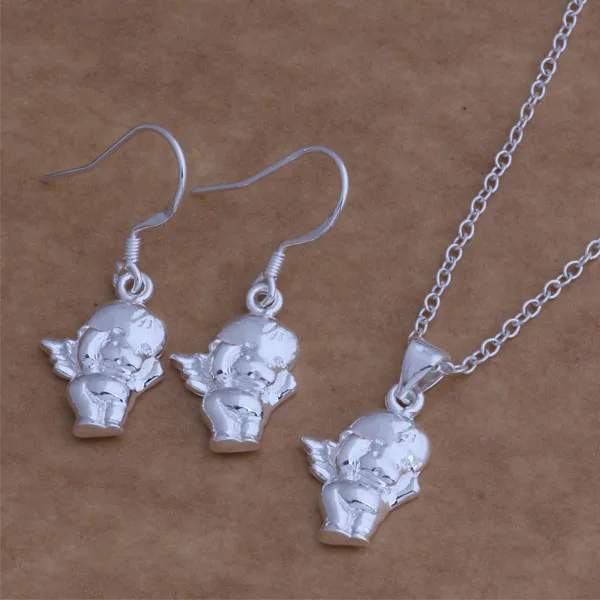 AS036 классические высококачественные ювелирные наборы серебряного цвета для женщин серьги 062 + ожерелье 018 /beeajvla Aceaitla AS036 классические высококачественные ювелирные наборы серебряного цвета для женщин серьги 062 + ожерелье 018 /beeajvla Aceaitla