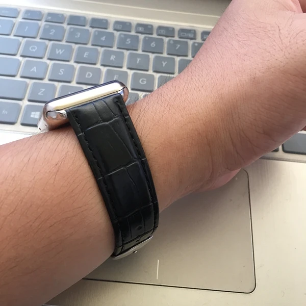 Самая низкая цена кожаный ремешок для Apple Watch Band 42 мм 38 40 44 iWatch Спортивная Пряжка 1 2