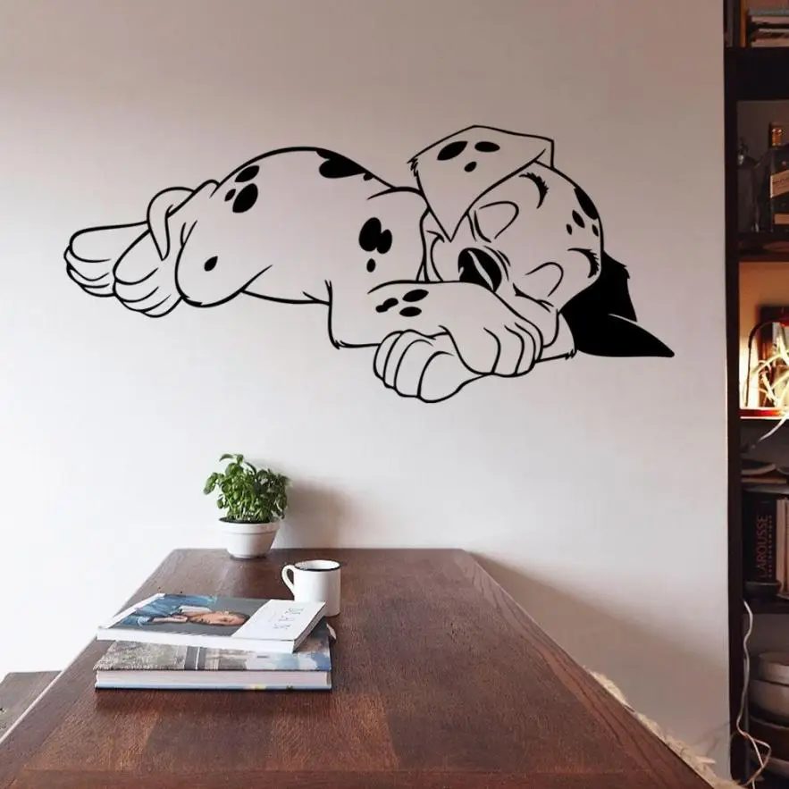 Home Decor Sleeping Puppy Bedroom Wall Stickers Vinyl Decals wall sticker Deco mirror AU7 | Дом и сад