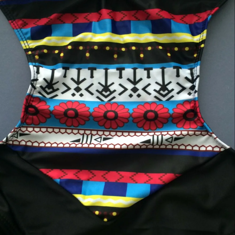 Новинка 2020 богемский Цельный купальник с низким вырезом на спине монокини