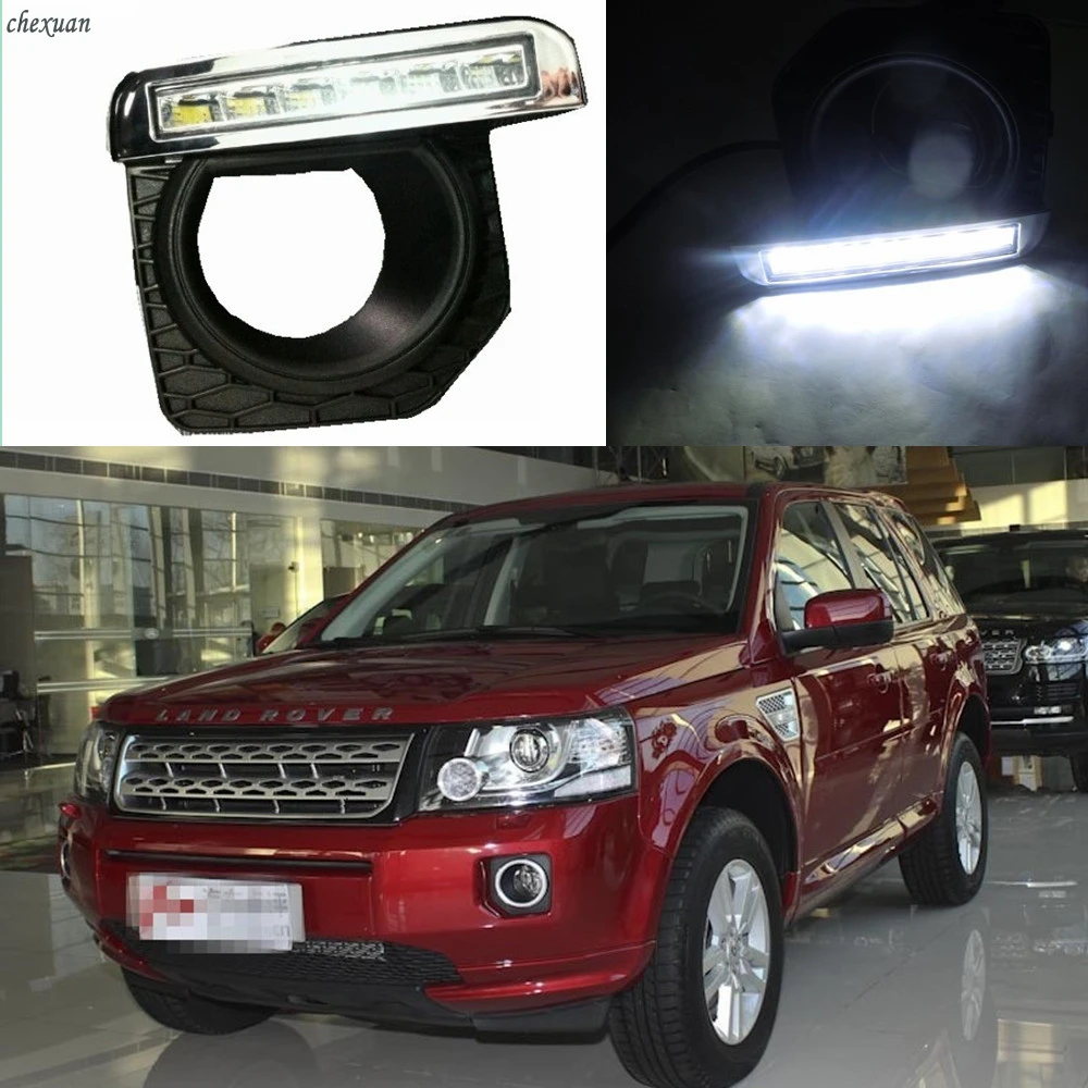 CSCSNL 1 комплект DRL дневные ходовые огни Автомобильный светодиодный фонарь с противотуманной головкой крышка автомобиля-Стайлинг для Land Rover freelander 2 2012 2013