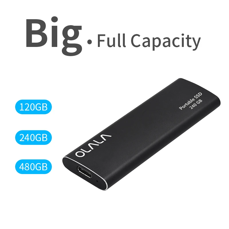 OLALA PM30C Портативный SSD Тип C USB 3 1 Gen внешний 480 ГБ твердотельный накопитель для