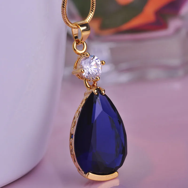 MECHOSEN Природный Камень Подвеска Для Женщин подвески на шею CZ Циркон Зубец